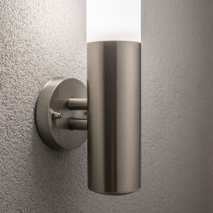BRILAGI - Lampada da parete LED per esterni ELIA 1xE27/7W/230V 4000K IP44 cromo opaco