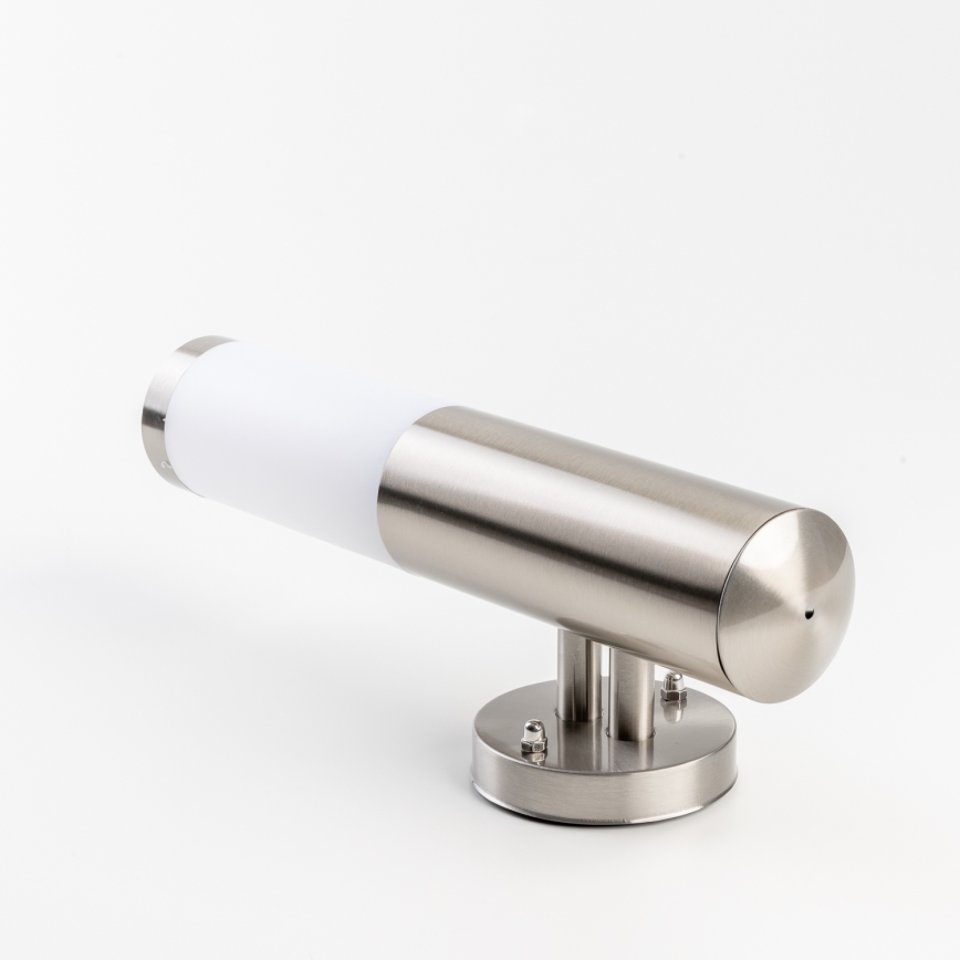 BRILAGI - Lampada da parete LED per esterni ELIA 1xE27/7W/230V 4000K IP44 cromo opaco