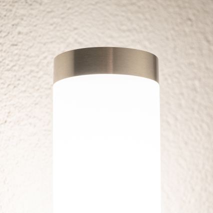 BRILAGI - Lampada da parete LED per esterni ELIA 1xE27/7W/230V 4000K IP44 cromo opaco
