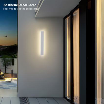Brilagi - Applique per esterni LINEAR LED/12W/230V 3000K IP65 50 cm bianco CRI 90
