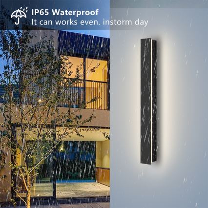 Brilagi - Applique da esterno LINEAR LED/12W/230V 3000K IP65 50 cm nero CRI 90