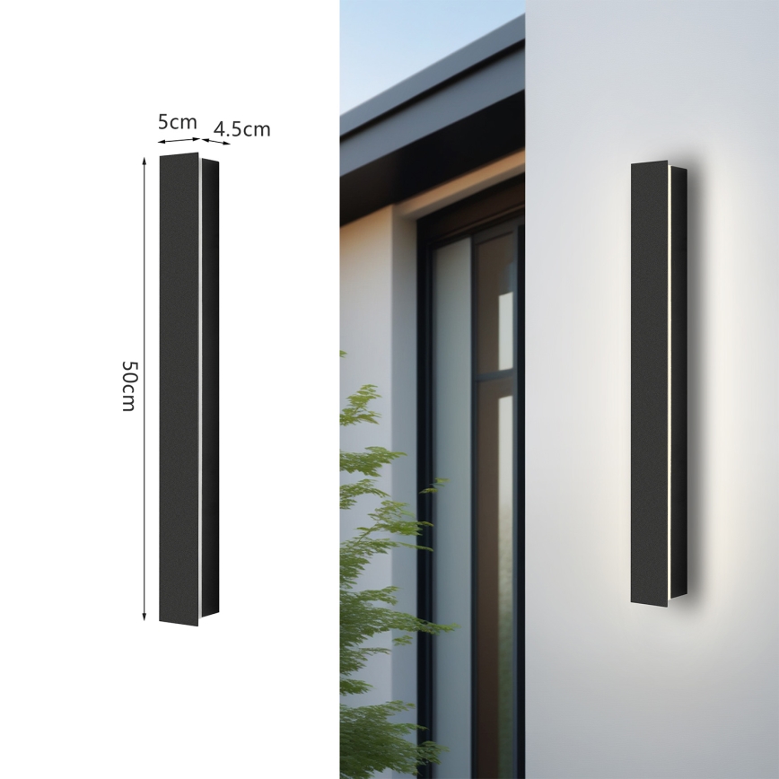 Brilagi - Applique da esterno LINEAR LED/12W/230V 3000K IP65 50 cm nero CRI 90
