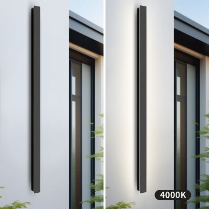Brilagi - Lampada a LED da parete per esterni LINEAR LED/32W/230V 4000K IP65 140 cm nera CRI 90