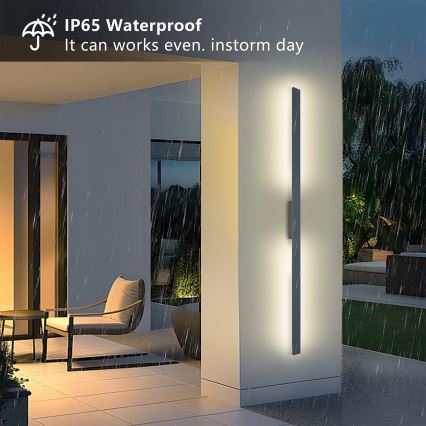 Brilagi - Applique da esterno LUNA LED/30W/230V 3000K IP65 150 cm antracite CRI 90