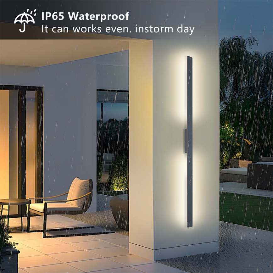 Brilagi - Applique da esterno LUNA LED/30W/230V 3000K IP65 150 cm antracite CRI 90