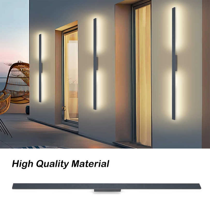 Brilagi - Applique da esterno LUNA LED/30W/230V 3000K IP65 150 cm antracite CRI 90