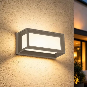 Brilagi - Lampada da parete LED per esterni PARKER/12W/230V grigio IP44