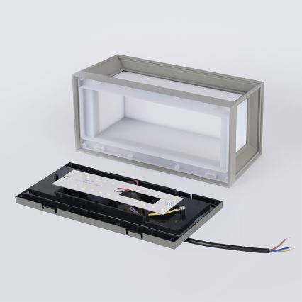 Brilagi - Lampada da parete LED per esterni PARKER/12W/230V grigio IP44