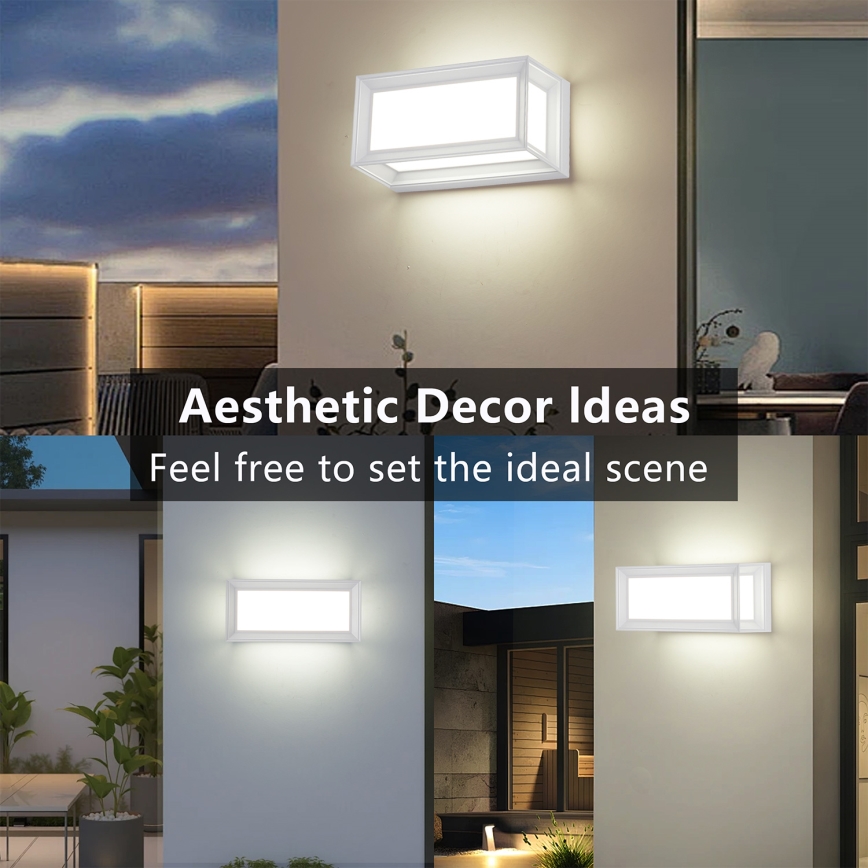 Brilagi - Lampada da parete LED per esterni PARKER LED/12W/230V bianca IP44