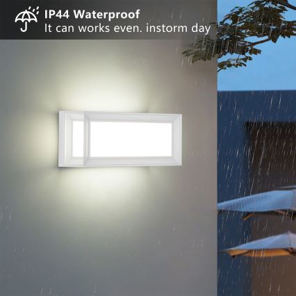 Brilagi - Lampada da parete LED per esterni PARKER LED/12W/230V bianca IP44