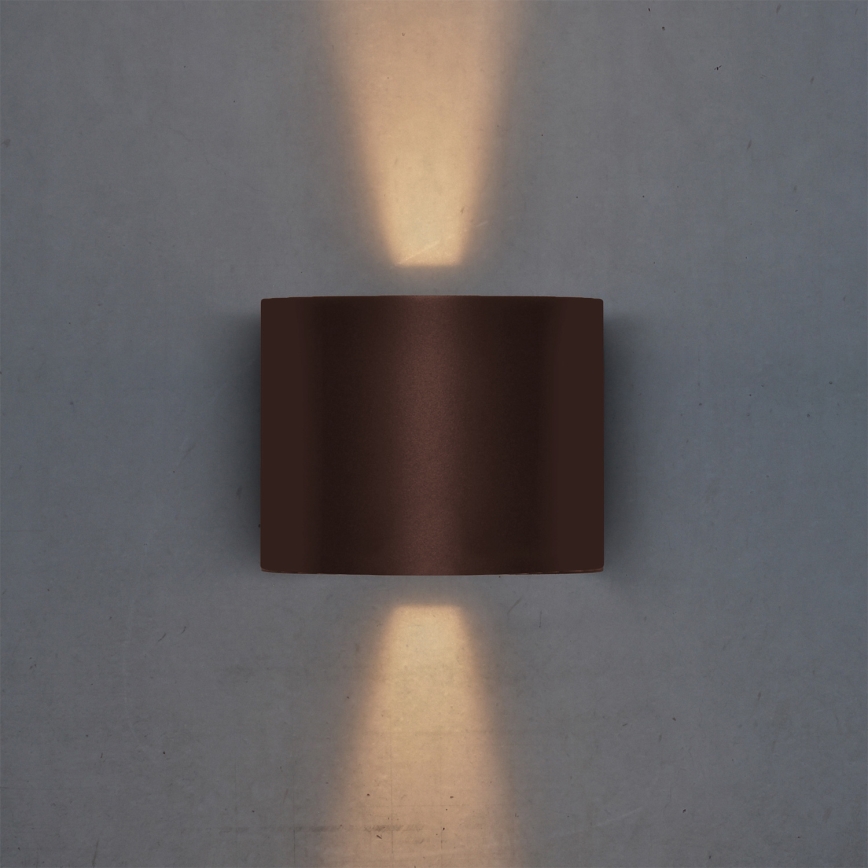 Brilagi - Lampada da parete LED per esterni RONDO LED/6W/230V marrone IP54