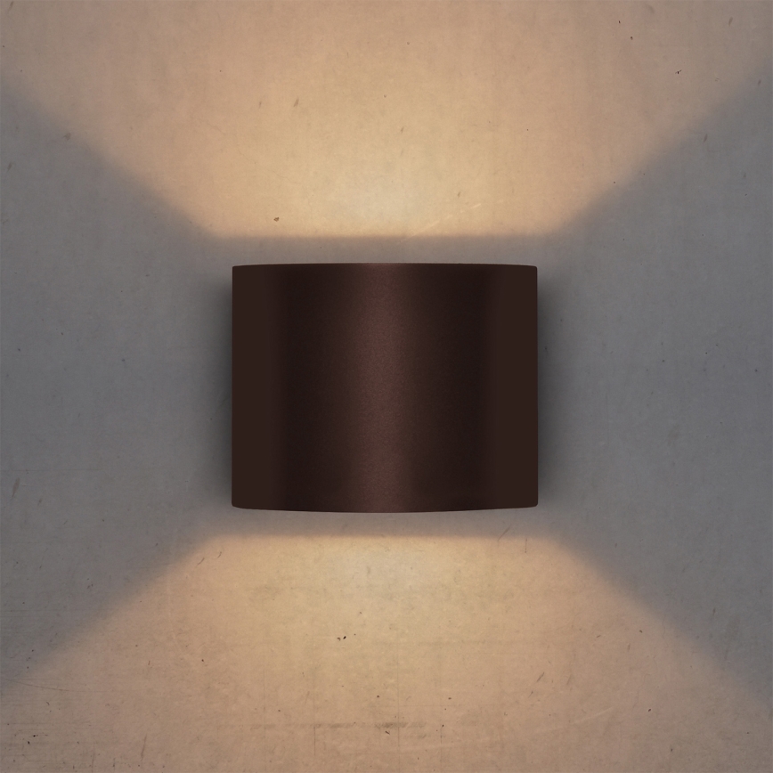 Brilagi - Lampada da parete LED per esterni RONDO LED/6W/230V marrone IP54