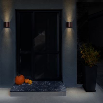 Brilagi - Lampada da parete LED per esterni RONDO LED/6W/230V marrone IP54