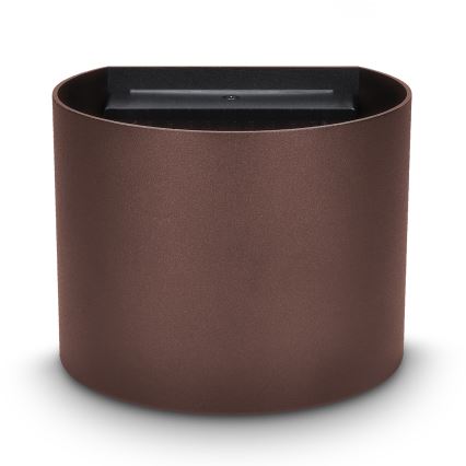 Brilagi - Lampada da parete LED per esterni RONDO LED/6W/230V marrone IP54