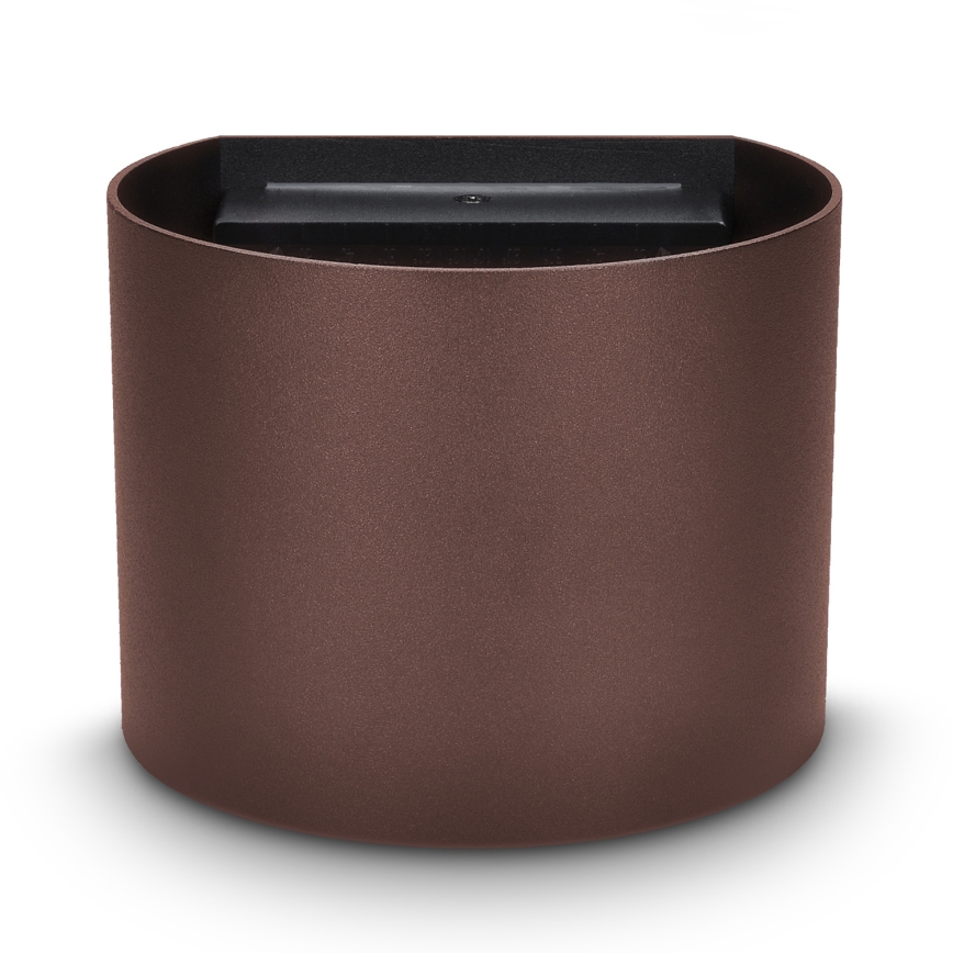 Brilagi - Lampada da parete LED per esterni RONDO LED/6W/230V marrone IP54