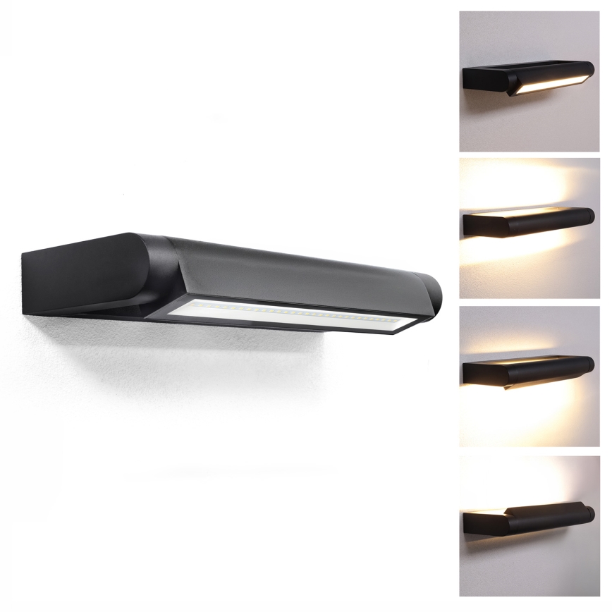 Brilagi - Lampada da parete LED per esterni SALERNO LED/12W/230V 35,5 cm nero IP65