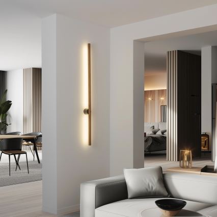 Brilagi - Lampada da parete LED WOODY LINE LED/12W/230V 120 cm rovere noce