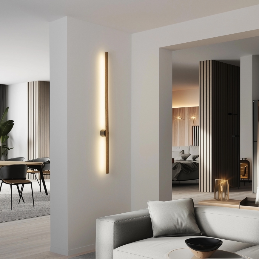 Brilagi - Lampada da parete LED WOODY LINE LED/12W/230V 120 cm rovere noce