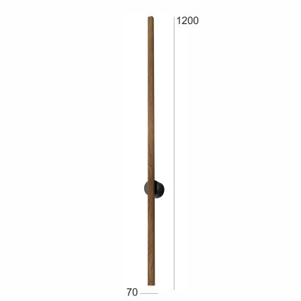 Brilagi - Lampada da parete LED WOODY LINE LED/12W/230V 120 cm rovere noce