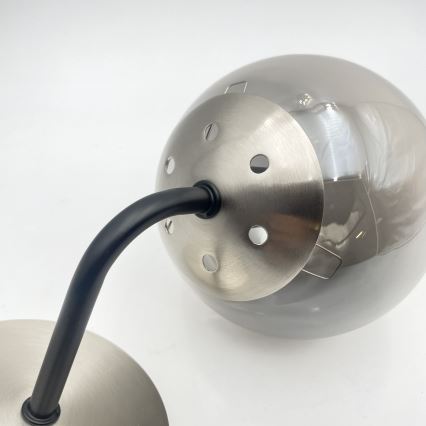 Brilagi - Lampada da parete MALIVA 1xE14/15W/230V cromo opaco/fumé