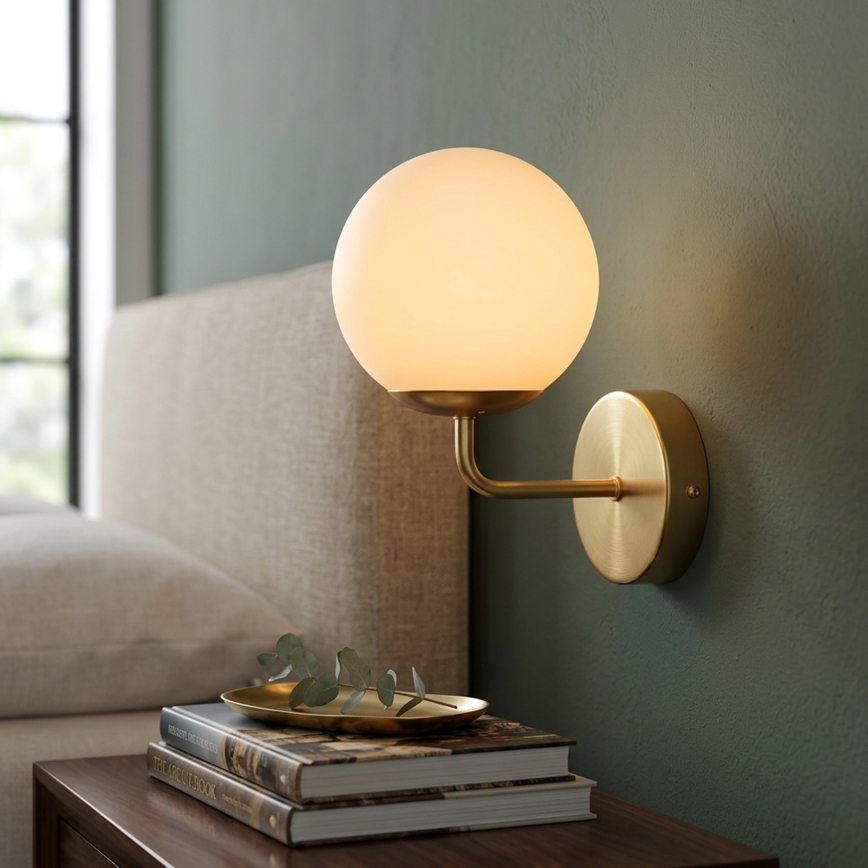 Brilagi - Lampada da parete MALIVA 1xE14/15W/230V dorata/bianca