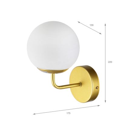 Brilagi - Lampada da parete MALIVA 1xE14/15W/230V dorata/bianca