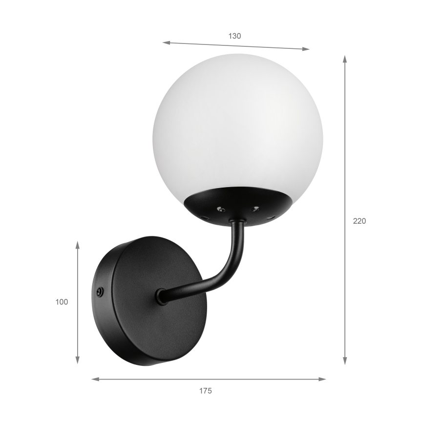 Brilagi - Lampada da parete MALIVA 1xE14/15W/230V nero/bianco