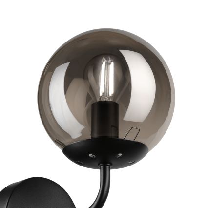 Brilagi - Lampada da parete MALIVA 1xE14/15W/230V nero/fumé