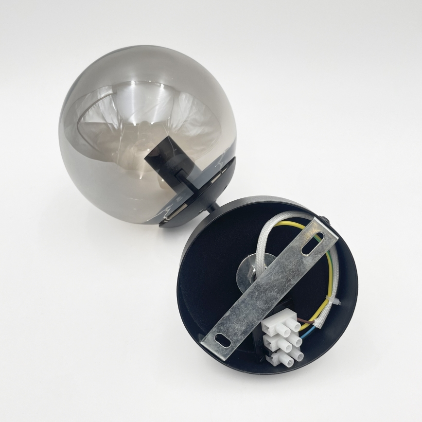 Brilagi - Lampada da parete MALIVA 1xE14/15W/230V nero/fumé