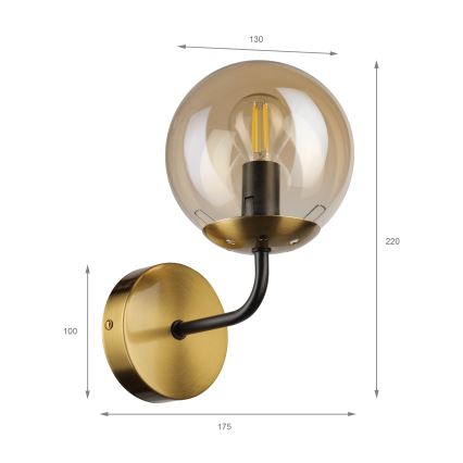Brilagi - Lampada da parete MALIVA 1xE14/15W/230V oro