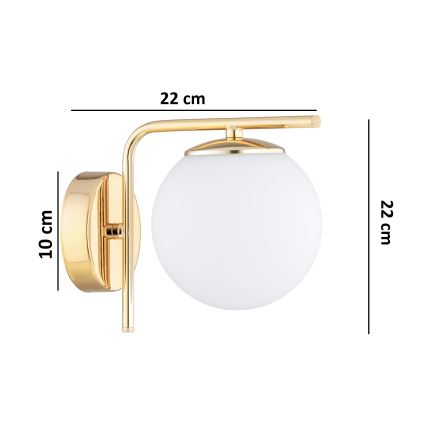 Brilagi - Lampada da parete MILO 1xE27/60W/230V dorata
