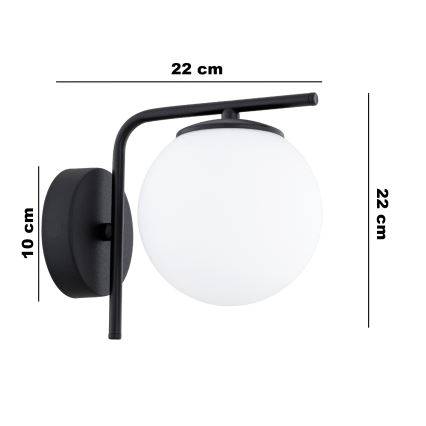 Brilagi - Lampada da parete MILO 1xE27/60W/230V nera