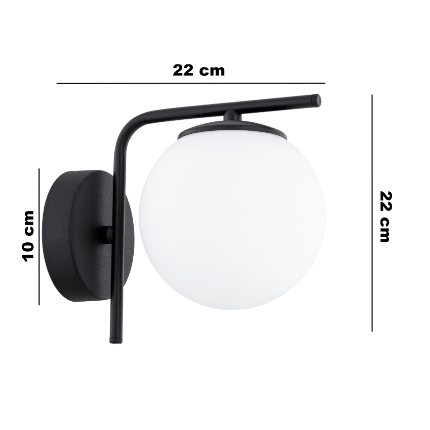 Brilagi - Lampada da parete MILO 1xE27/60W/230V nera