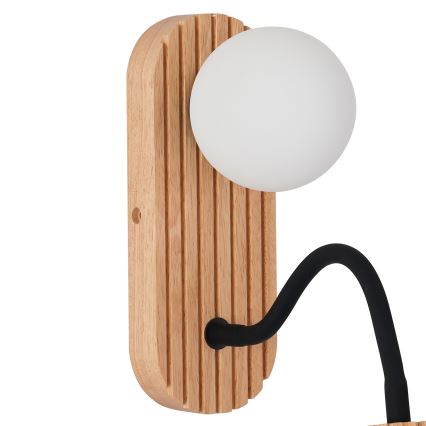 Brilagi - Lampada da parete MODERN WOOD 1xG9/5W/230V + 1xGU10/8W in legno di Hevea