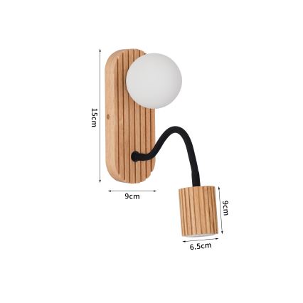 Brilagi - Lampada da parete MODERN WOOD 1xG9/5W/230V + 1xGU10/8W in legno di Hevea