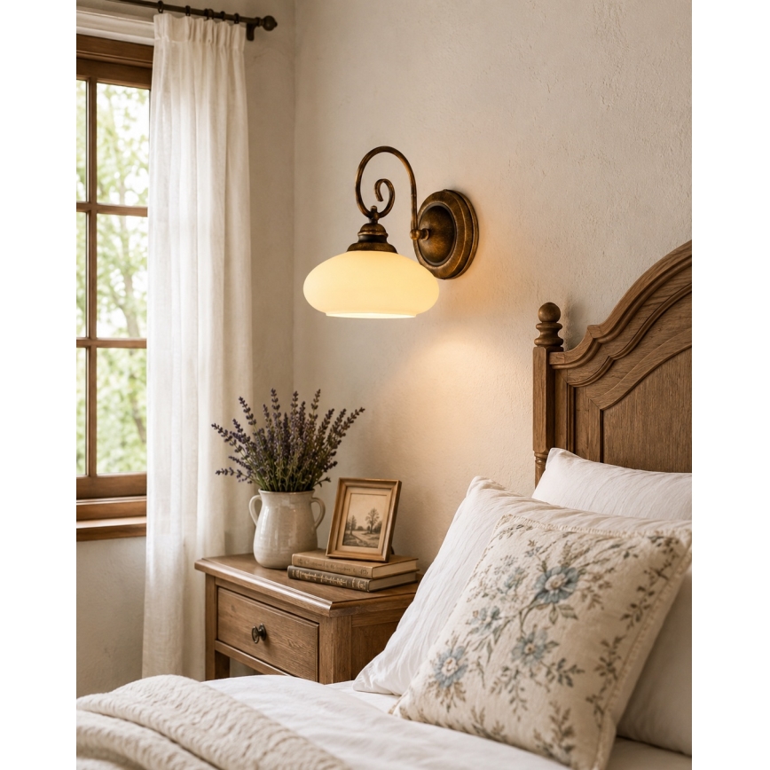 Brilagi - Lampada da parete MOLLERO 1xE27/15W/230V bronzo/patina