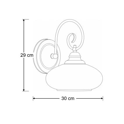 Brilagi - Lampada da parete MOLLERO 1xE27/15W/230V bronzo/patina