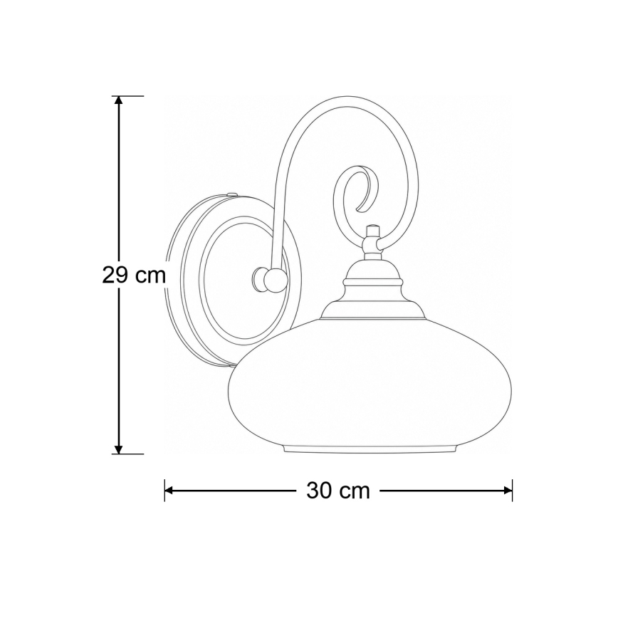 Brilagi - Lampada da parete MOLLERO 1xE27/15W/230V bronzo/patina