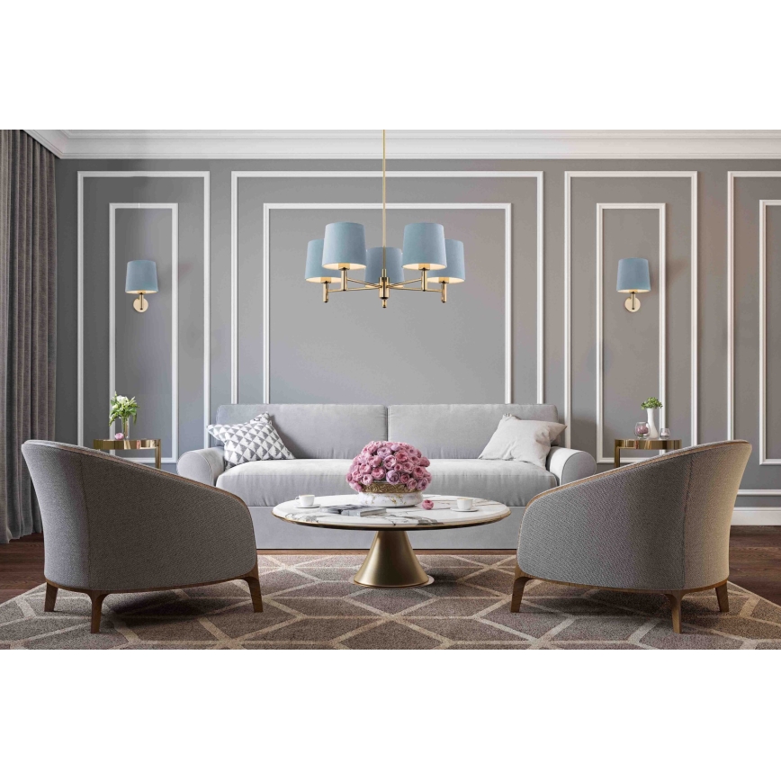 Brilagi - Lampada da parete MONTE 1xE27/15W/230V blu/oro