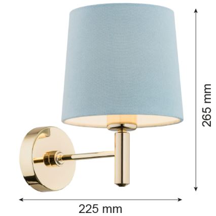 Brilagi - Lampada da parete MONTE 1xE27/15W/230V blu/oro