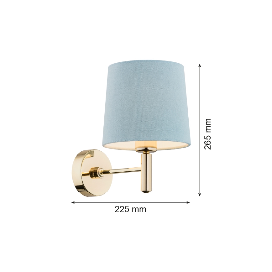 BRILAGI - Lampada da parete MONTE 1xE27/60W/230V blu/oro