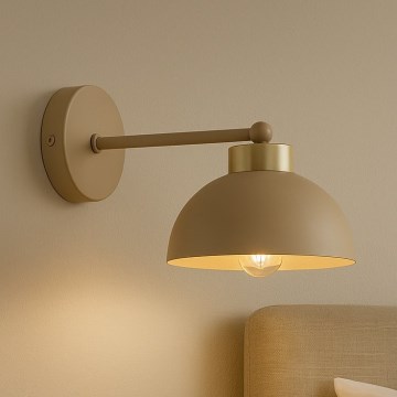 Brilagi - Lampada da parete MOON 1xE27/60W/230V beige/oro