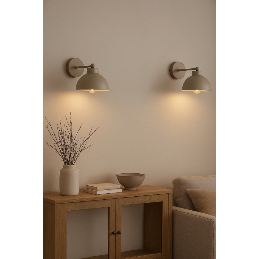 Brilagi - Lampada da parete MOON 1xE27/60W/230V beige/oro