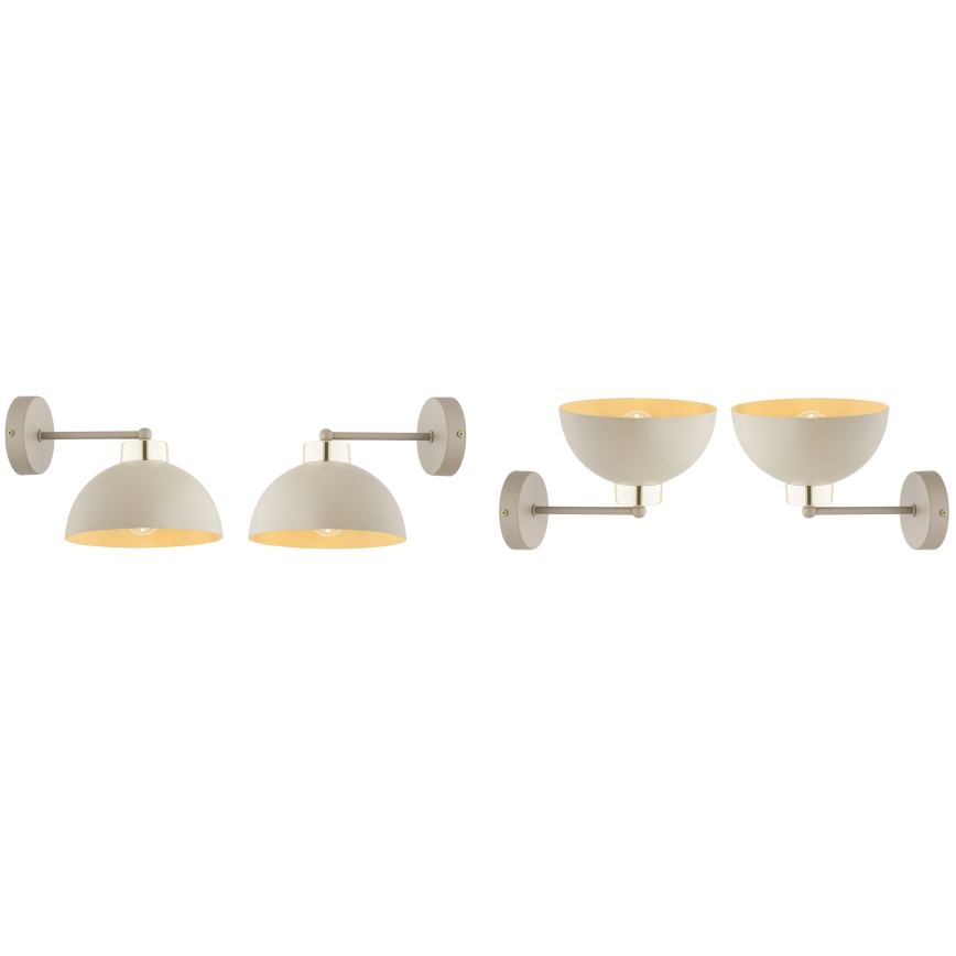 Brilagi - Lampada da parete MOON 1xE27/60W/230V beige/oro