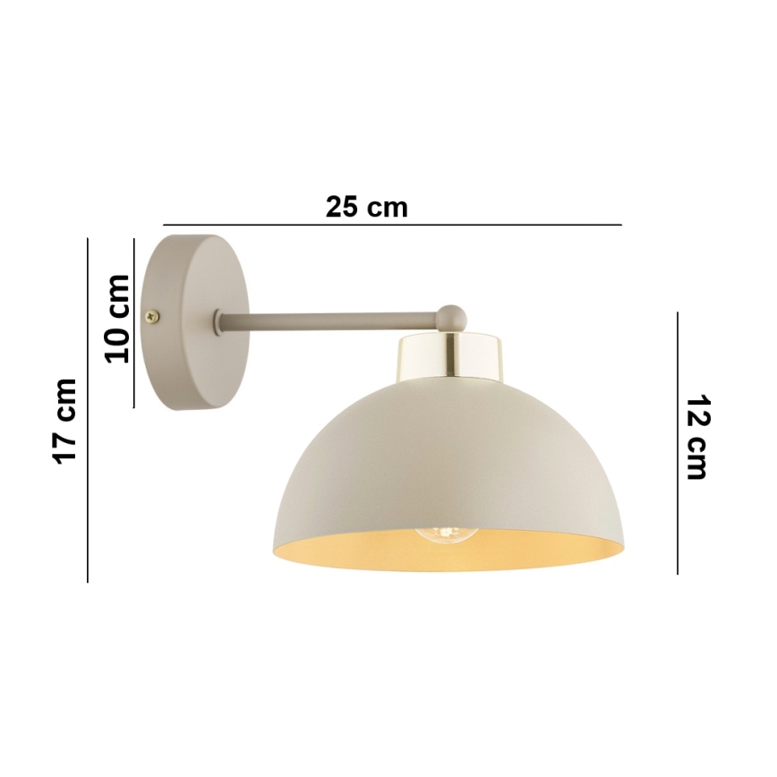 Brilagi - Lampada da parete MOON 1xE27/60W/230V beige/oro