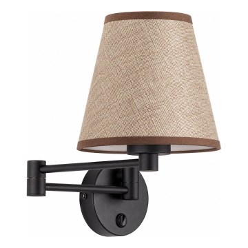 BRILAGI - Lampada da parete NUBILA 1xE27/15W/230V marrone/nero