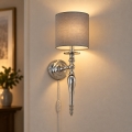 BRILAGI - Lampada da parete NUBILA 1xE27/60W/230V cromo lucido/antracite