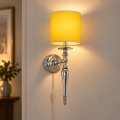 BRILAGI - Lampada da parete NUBILA 1xE27/60W/230V cromo lucido/giallo