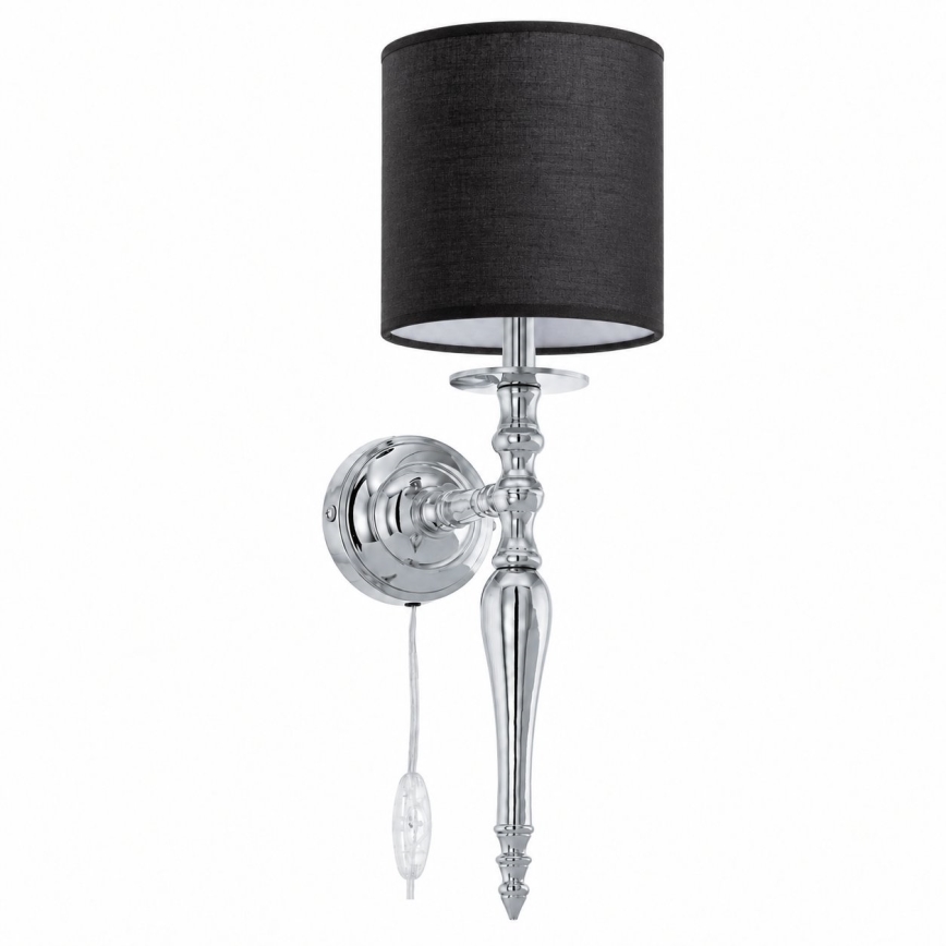 BRILAGI - Lampada da parete NUBILA 1xE27/60W/230V cromo lucido/nero