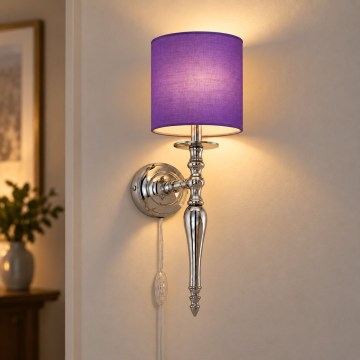 BRILAGI - Lampada da parete NUBILA 1xE27/60W/230V cromo lucido/viola